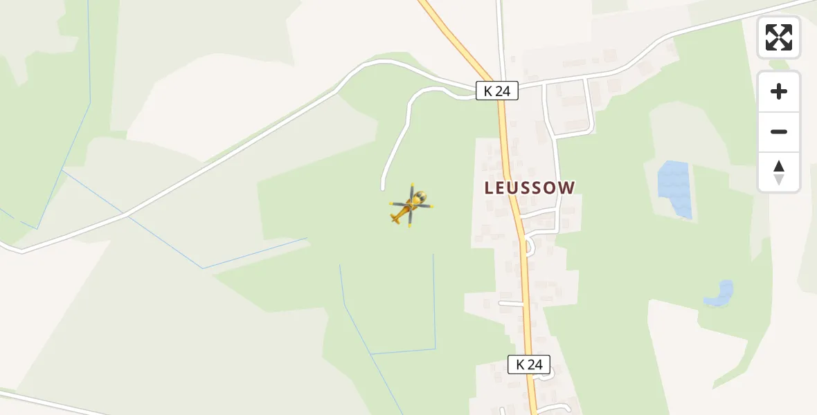 Flugroute Rettungshubschrauber Mirow - Mirow, 20 Februar 2026, 18:47