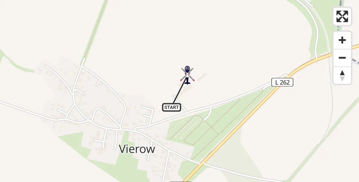 Flugroute Polizeihubschrauber Vierow - Vierow, 20 Februar 2026, 19:45