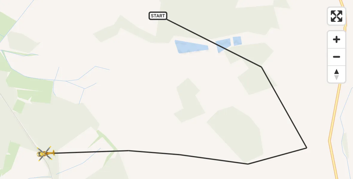 Flugroute Rettungshubschrauber Groß Pankow (Prignitz) - Groß Pankow (Prignitz), 21 Februar 2026, 09:32