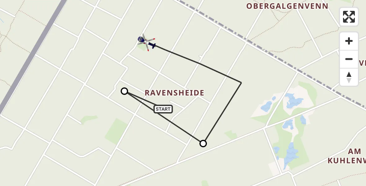 Flugroute Polizeihubschrauber Kaldenkirchen - Kaldenkirchen, 21 Februar 2026, 12:27