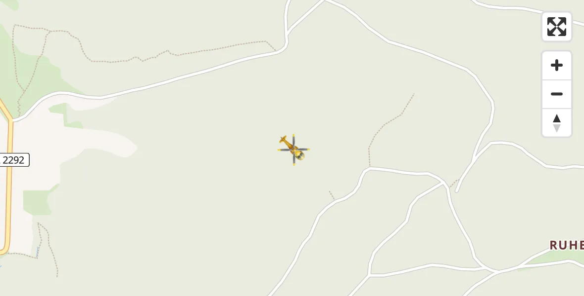Flugroute Rettungshubschrauber Steinthaleben - Steinthaleben, 21 Februar 2026, 13:02