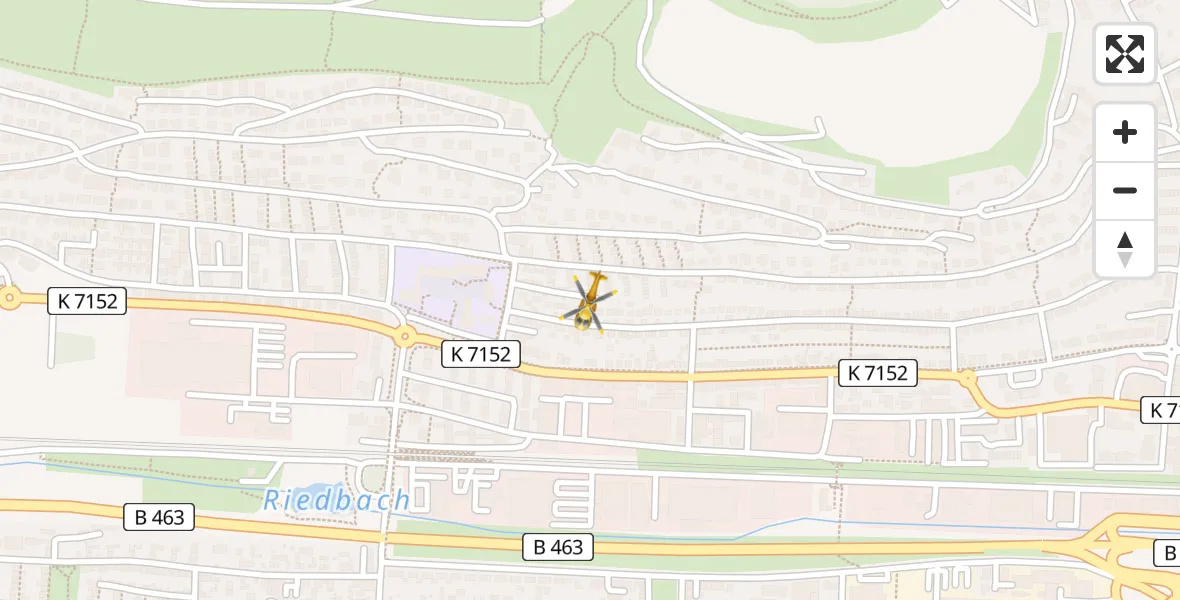 Flugroute Rettungshubschrauber Albstadt - Albstadt, 21 Februar 2026, 20:37