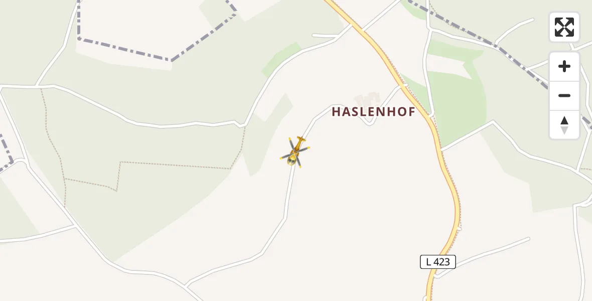 Flugroute Rettungshubschrauber Dauchingen - Dauchingen, 21 Februar 2026, 22:09