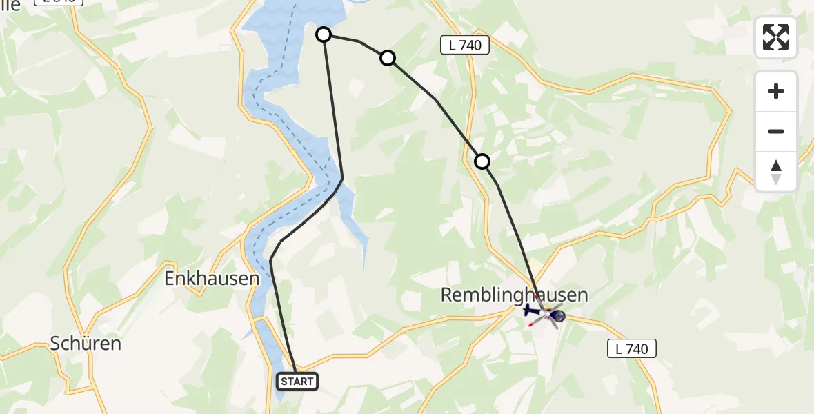 Flugroute Polizeihubschrauber Enkhausen - Remblinghausen, 22 Februar 2026, 08:49
