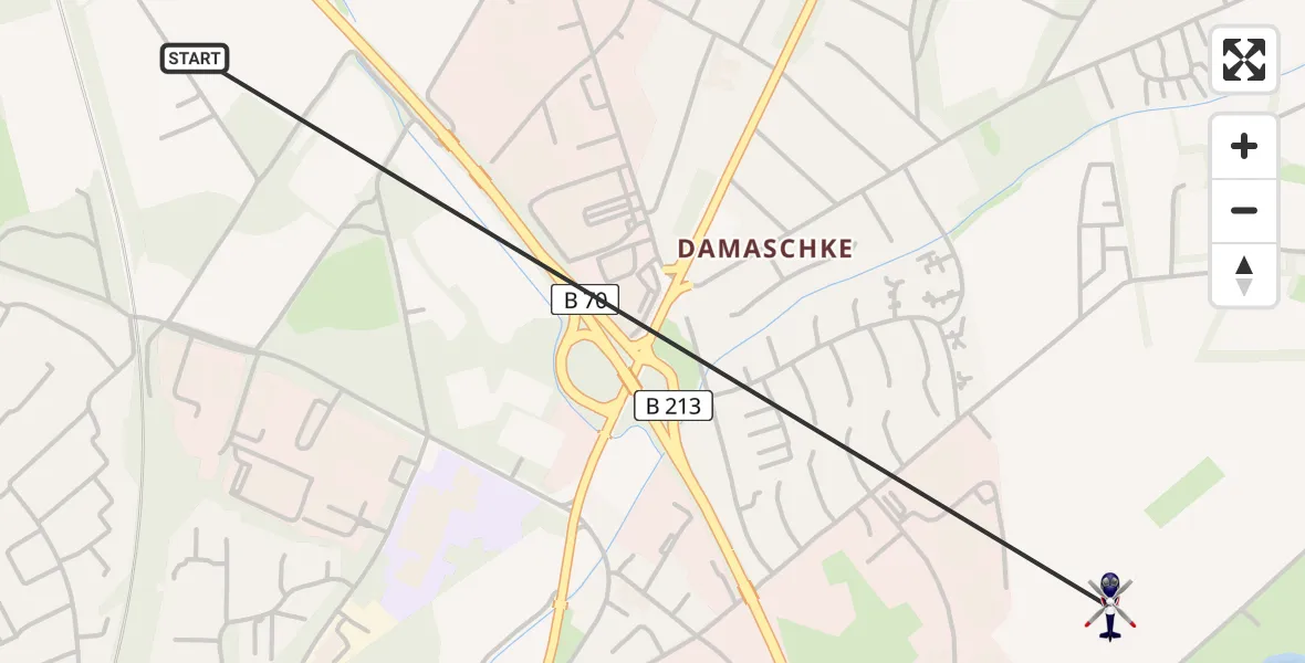 Flugroute Polizeihubschrauber Lingen (Ems) - Lingen (Ems), 22 Februar 2026, 10:29