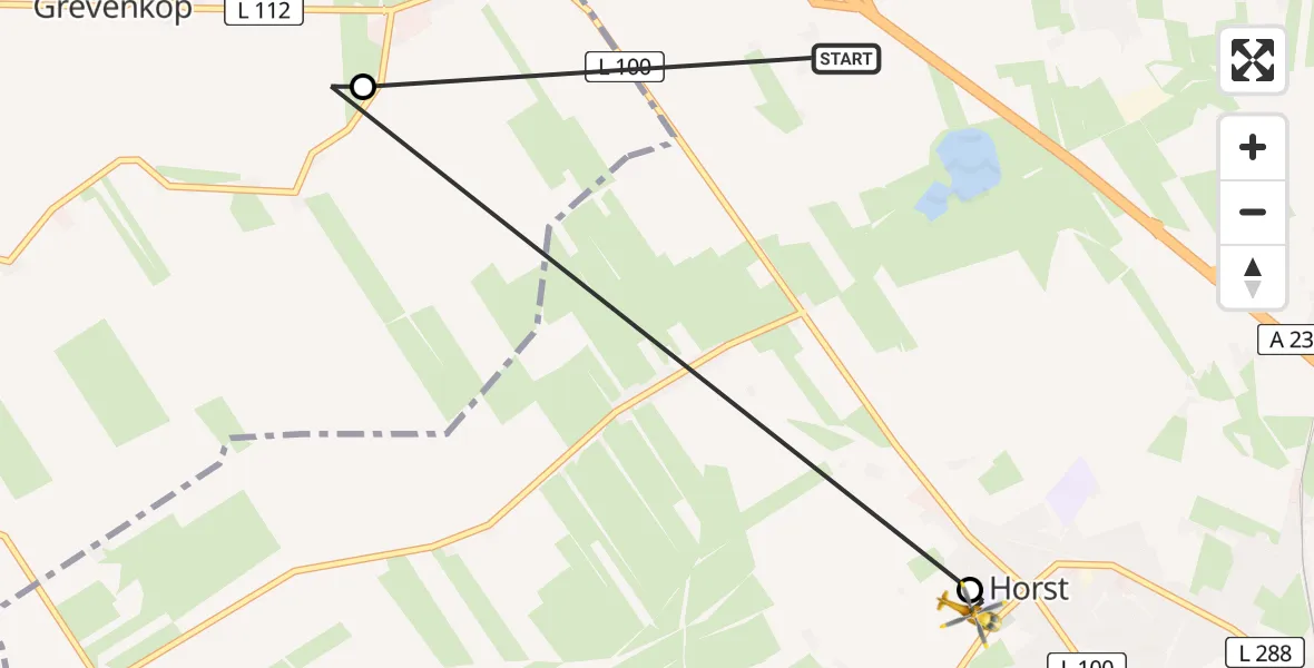 Flugroute Rettungshubschrauber Hohenfelde - Horst, 22 Februar 2026, 14:27