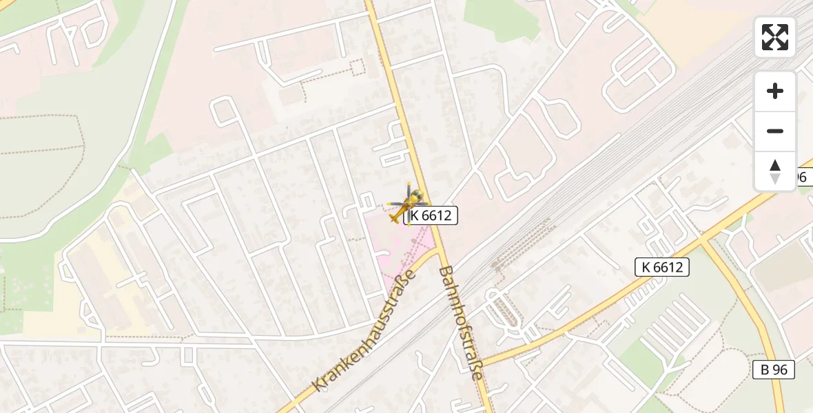 Routekaart van de vlucht: Ambulanzhubschrauber nach Senftenberg