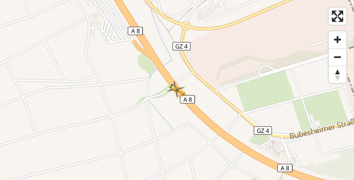 Flugroute Rettungshubschrauber Leipheim - Leipheim, 22 Februar 2026, 18:52