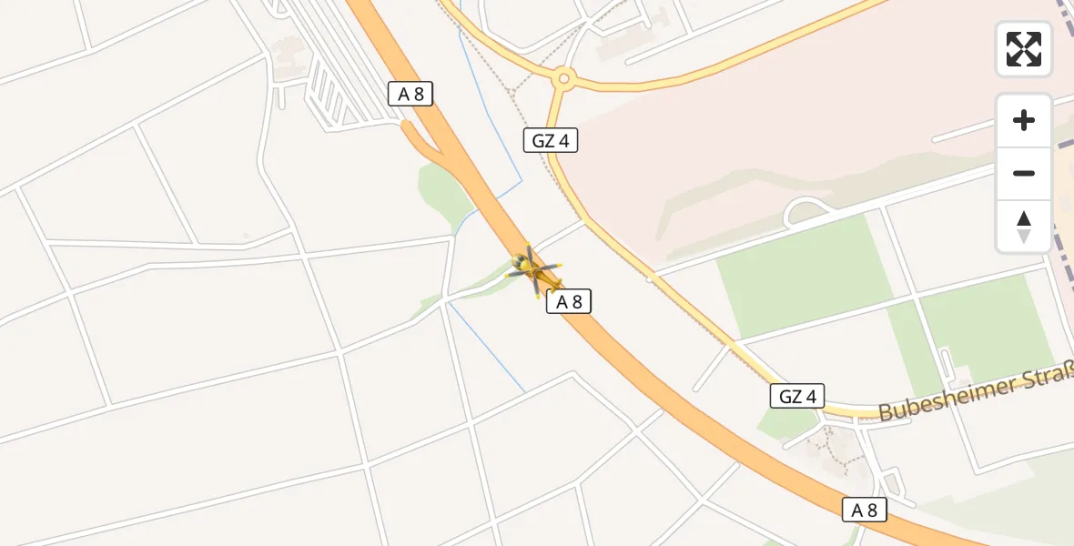 Flugroute Rettungshubschrauber Leipheim - Leipheim, 22 Februar 2026, 18:52