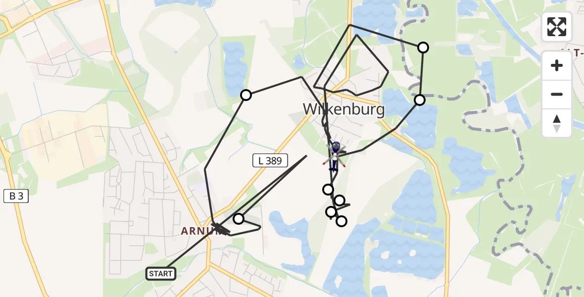 Flugroute Polizeihubschrauber Hemmingen - Hemmingen, 22 Februar 2026, 19:44