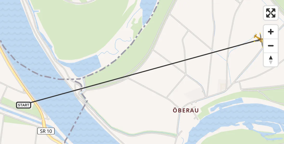 Flugroute Rettungshubschrauber Atting - Breitenfeld, 23 Februar 2026, 10:12