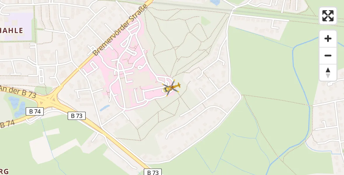 Flugroute Ambulanzhubschrauber Stade - Stade, 23 Februar 2026, 10:51