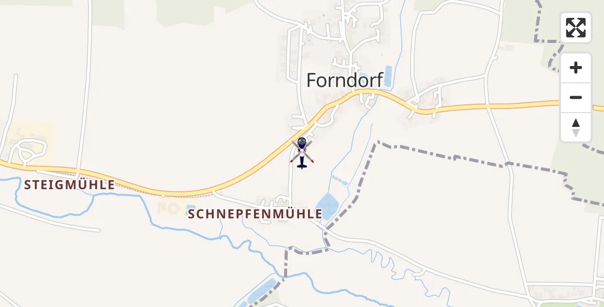 Flugroute Polizeihubschrauber Forndorf - Forndorf, 23 Februar 2026, 19:56