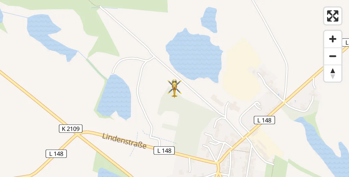 Flugroute Ambulanzhubschrauber Könnern - Könnern, 24 Februar 2026, 05:55