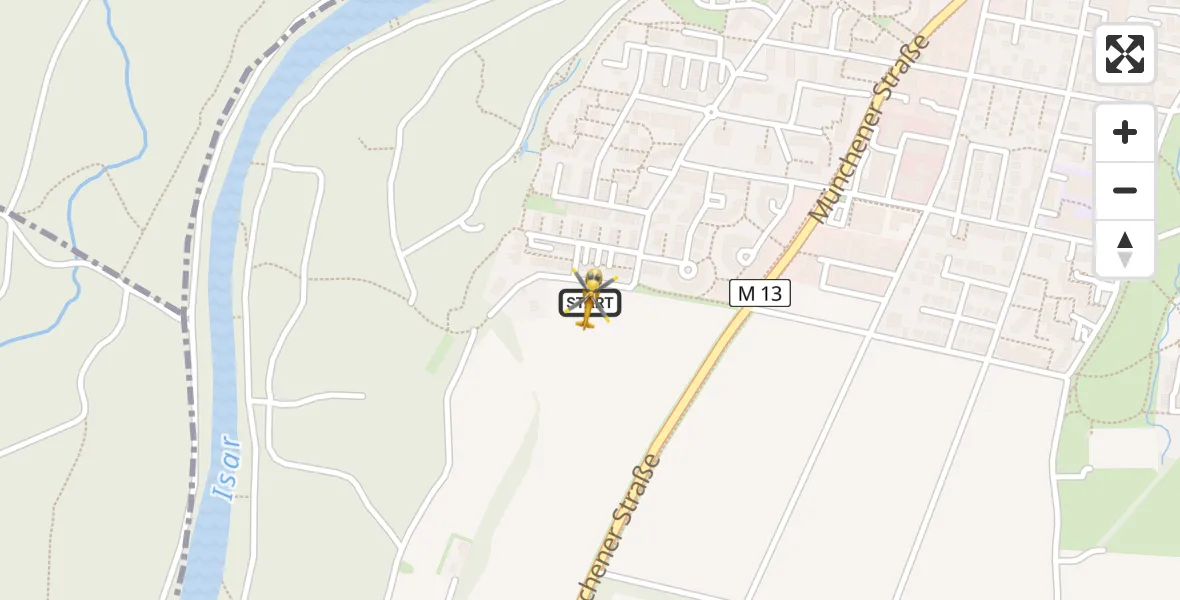 Flugroute Rettungshubschrauber Ismaning - Ismaning, 24 Februar 2026, 09:29