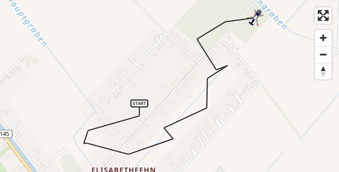 Flugroute Polizeihubschrauber Elisabethfehn - Barßel, 24 Februar 2026, 13:53