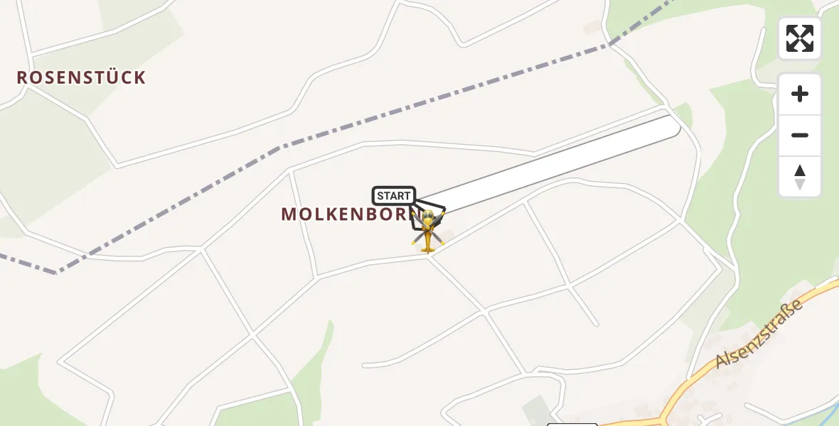 Routekaart van de vlucht: Rettungshubschrauber nach Imsweiler UL