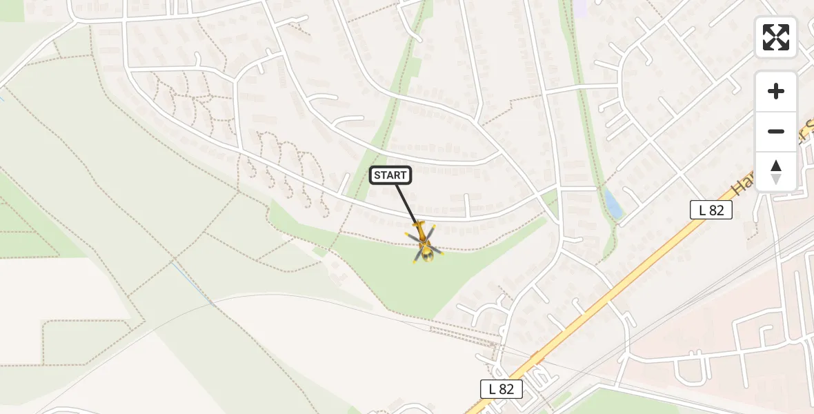 Flugroute Rettungshubschrauber Ahrensburg - Ahrensburg, 25 Februar 2026, 09:13