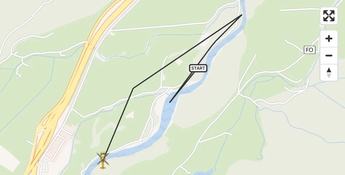 Flugroute Rettungshubschrauber Farchant - Farchant, 25 Februar 2026, 15:12