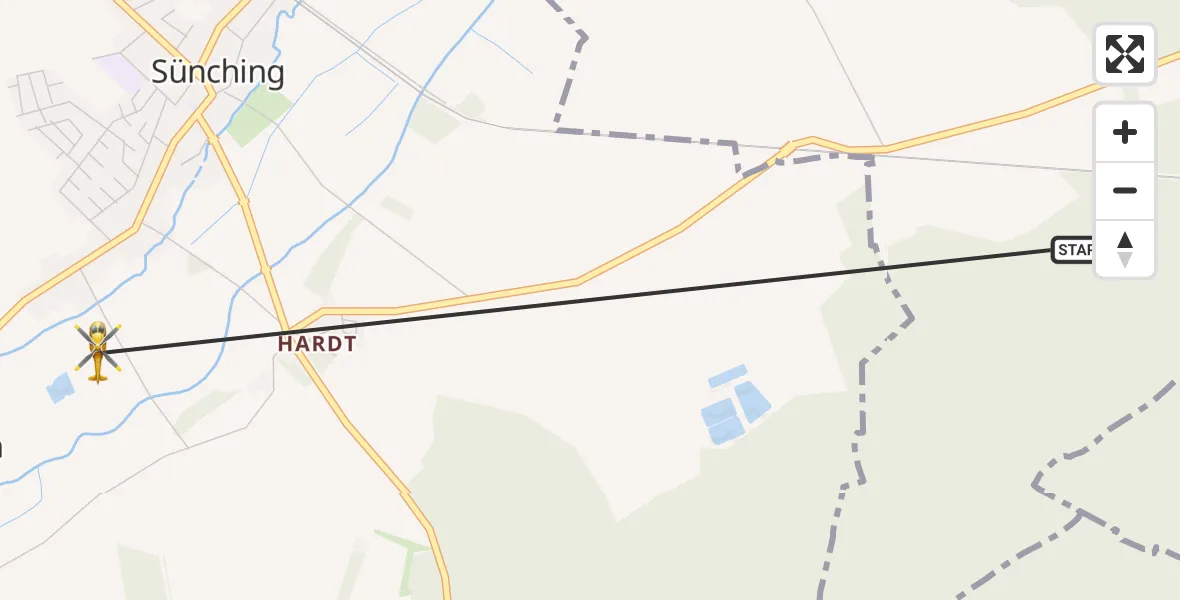 Routekaart van de vlucht: Rettungshubschrauber nach Haidenkofen