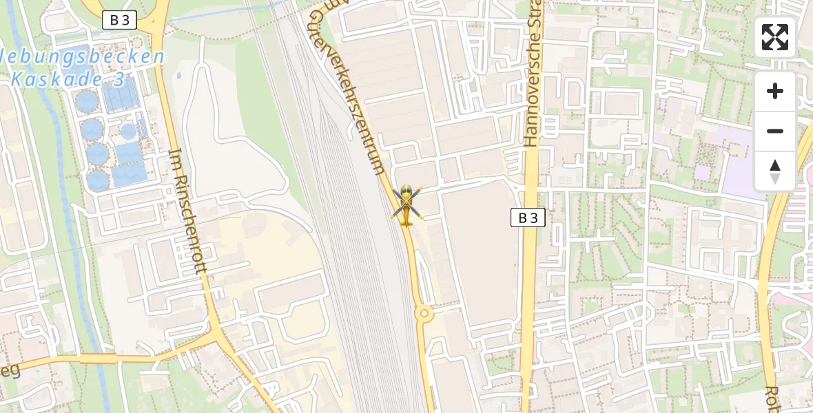 Flugroute Rettungshubschrauber Göttingen - Göttingen, 25 Februar 2026, 18:31