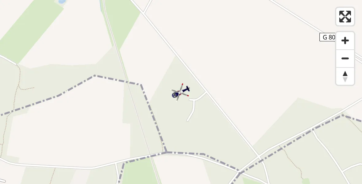 Routekaart van de vlucht: Polizeihubschrauber nach Wiemersdorf