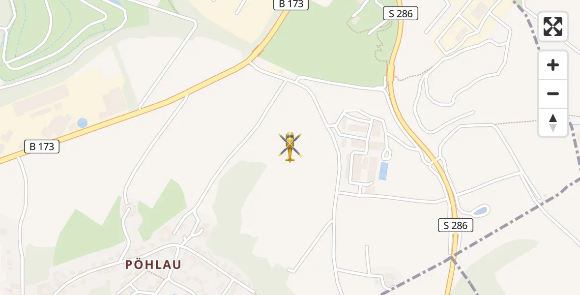 Routekaart van de vlucht: Rettungshubschrauber nach Zwickau, Schettlerweg