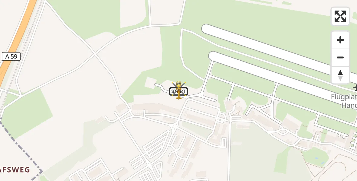 Flugroute Rettungshubschrauber Sankt Augustin - Sankt Augustin, 26 Februar 2026, 08:10
