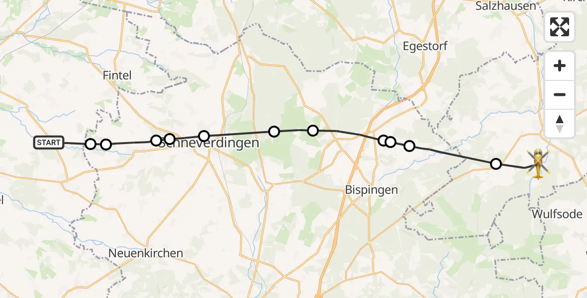 Routekaart van de vlucht: Rettungshubschrauber nach Rehlingen, Rehrhofer Weg