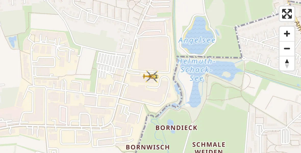 Flugroute Ambulanzhubschrauber Schenefeld - Schenefeld, 26 Februar 2026, 10:27