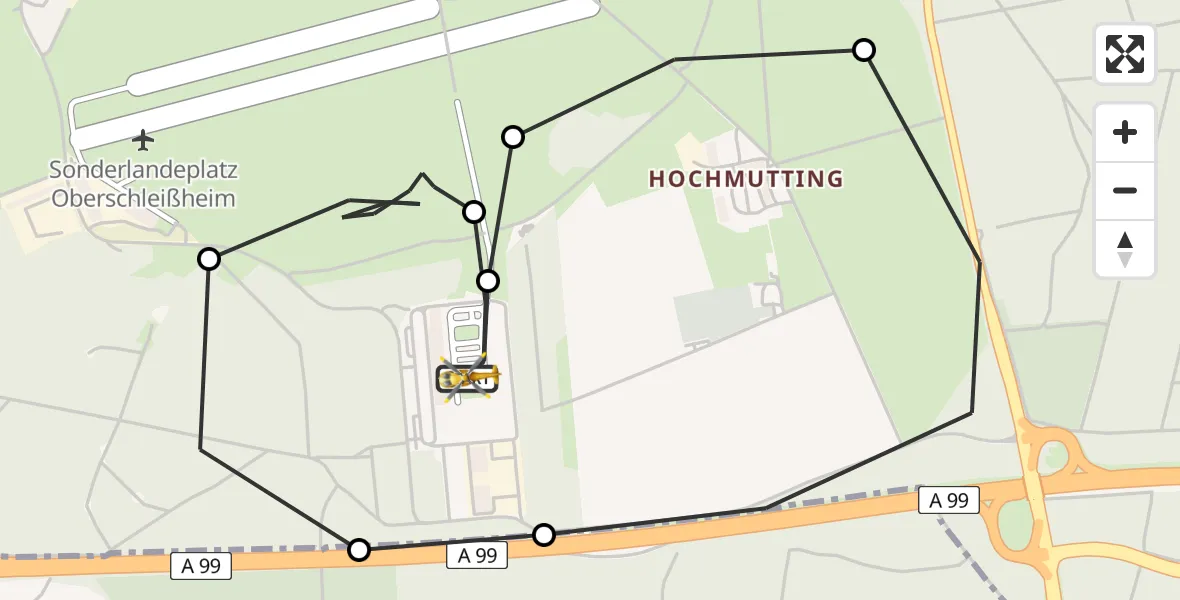Flugroute Rettungshubschrauber Oberschleißheim - Oberschleißheim, 26 Februar 2026, 12:45