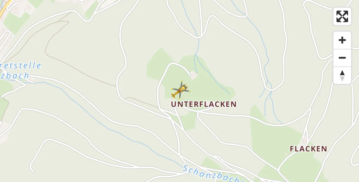 Flugroute Rettungshubschrauber Nordrach - Nordrach, 26 Februar 2026, 13:17