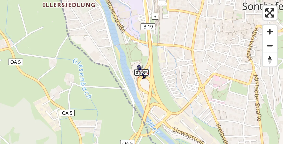 Flugroute Polizeihubschrauber Beilenberg - Beilenberg, 26 Februar 2026, 21:55