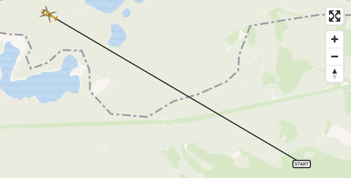 Flugroute Rettungshubschrauber Neustrelitz - Klein Vielen, 27 Februar 2026, 09:04