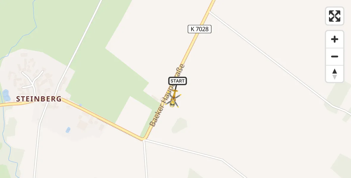 Flugroute Rettungshubschrauber Groß Pankow (Prignitz) - Groß Pankow (Prignitz), 27 Februar 2026, 12:11
