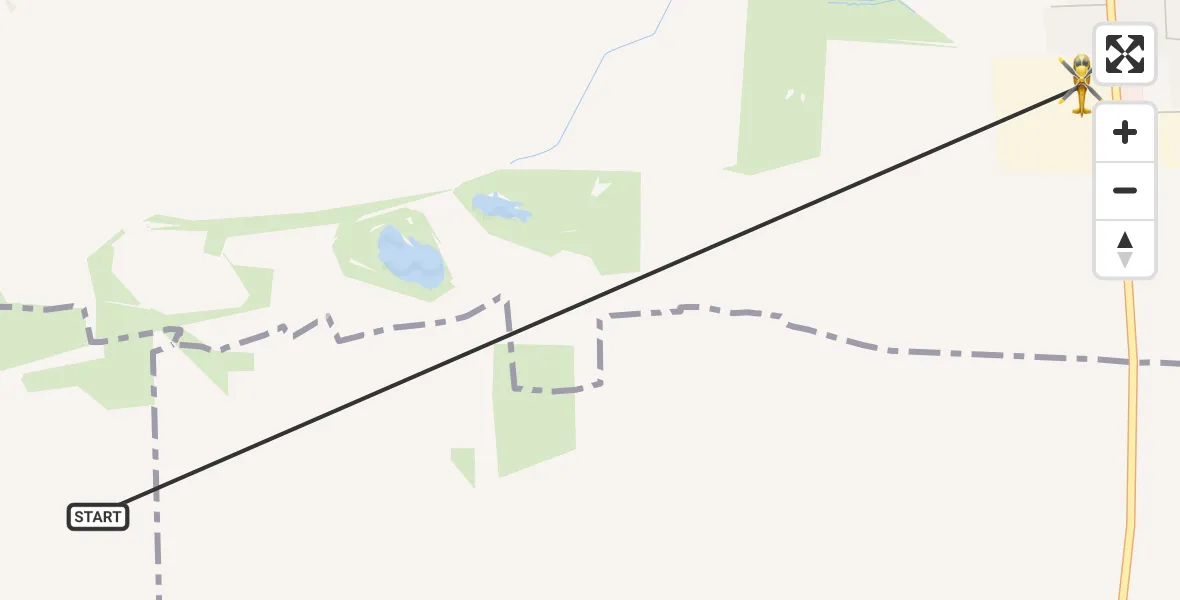 Flugroute Rettungshubschrauber Klein Quenstedt - Schwanebeck, 27 Februar 2026, 14:34
