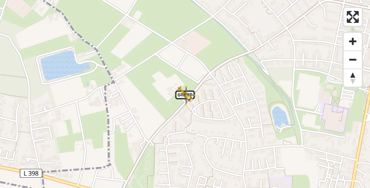Flugroute Rettungshubschrauber Rheinhausen - Rheinhausen, 27 Februar 2026, 15:42