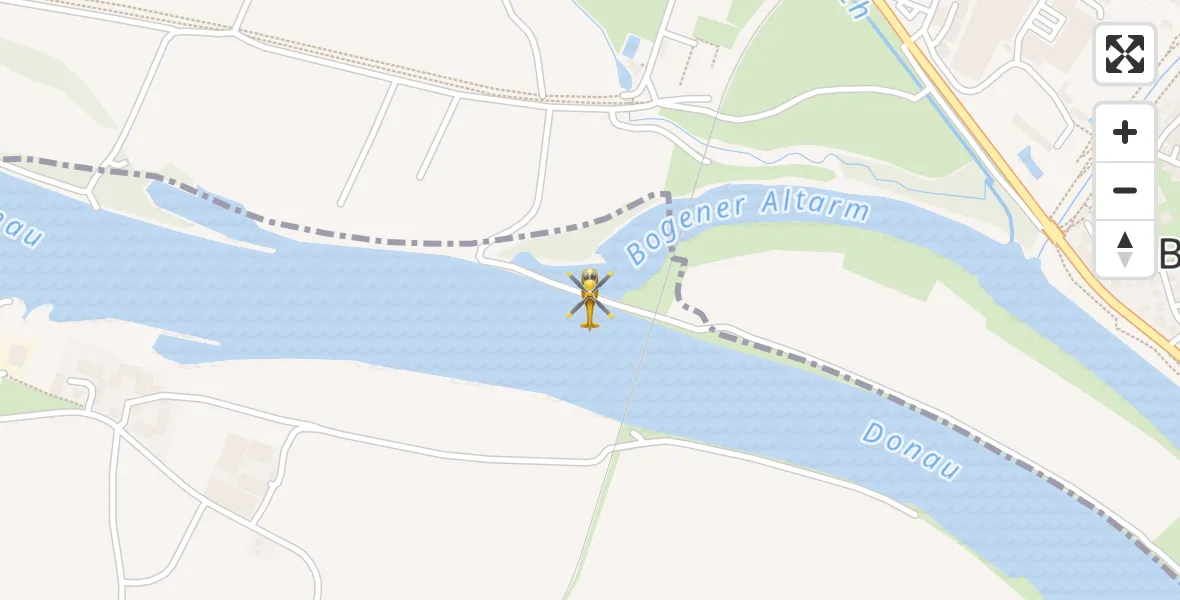 Flugroute Rettungshubschrauber Bogen - Bogen, 27 Februar 2026, 16:11