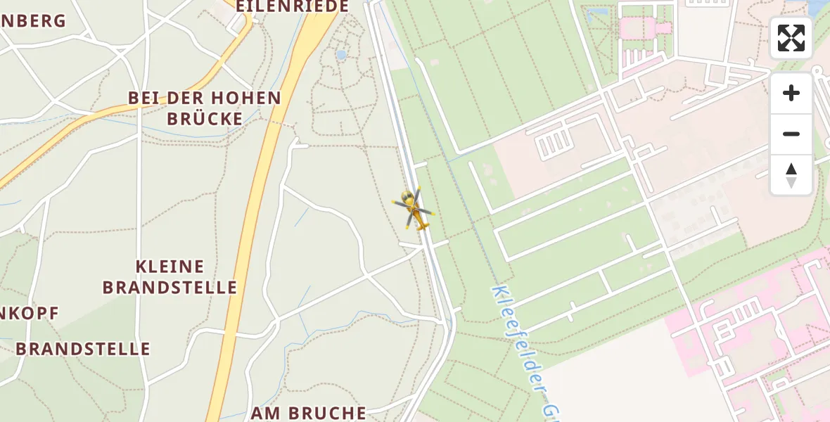 Flugroute Ambulanzhubschrauber Buchholz-Kleefeld - Buchholz-Kleefeld, 27 Februar 2026, 16:32