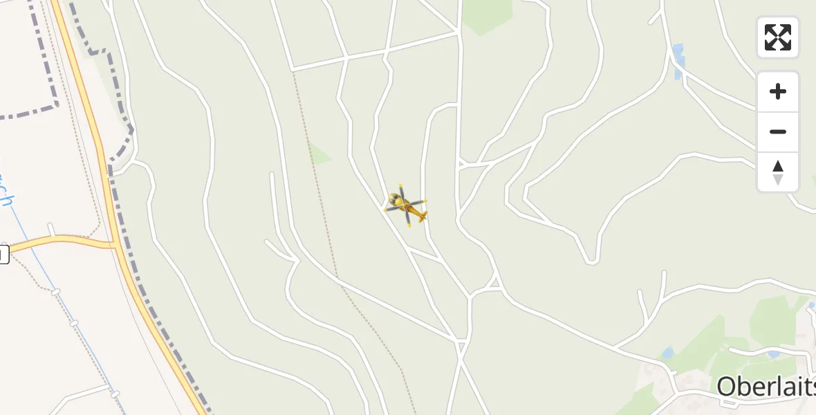 Flugroute Rettungshubschrauber Oberlaitsch - Oberlaitsch, 27 Februar 2026, 16:35