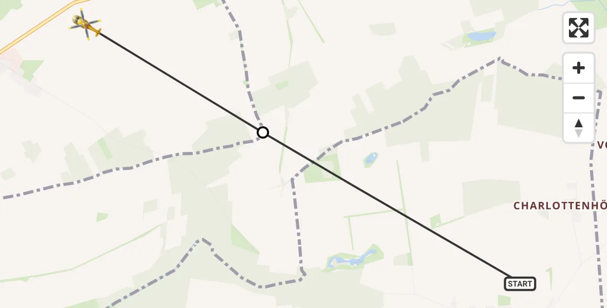 Routekaart van de vlucht: Rettungshubschrauber nach Gumtow, K 7002