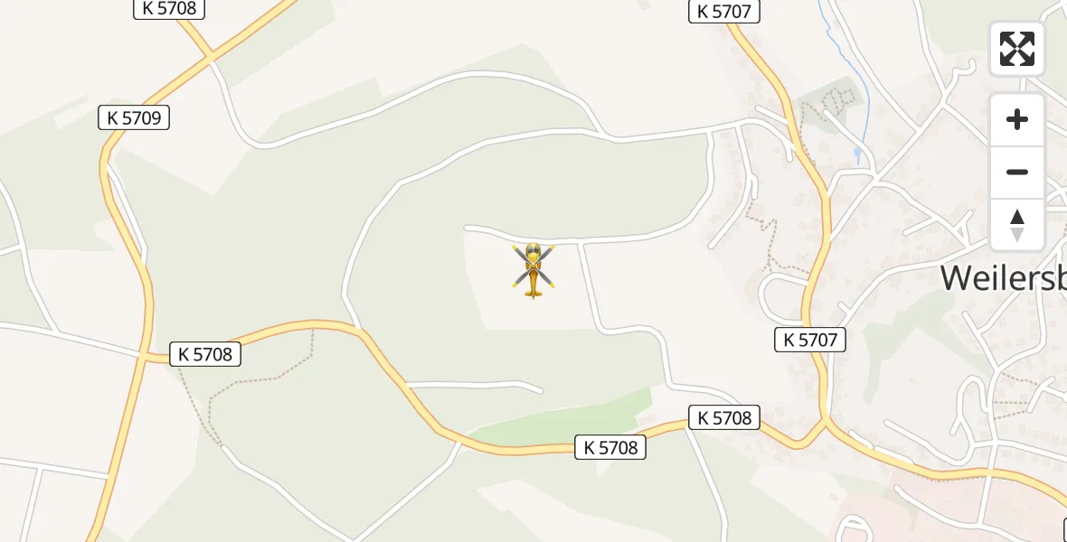 Routekaart van de vlucht: Rettungshubschrauber nach Weilersbach, Glöckenbergweg