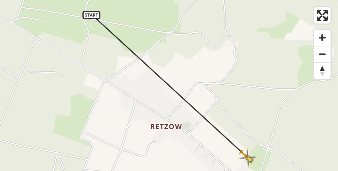 Routekaart van de vlucht: Rettungshubschrauber nach Lychen, Retzower Straße