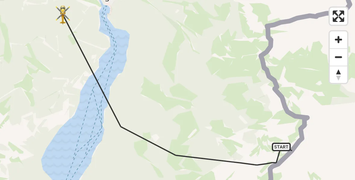 Flugroute Rettungshubschrauber Schönau am Königssee - Unterschönau, 28 Februar 2026, 11:56