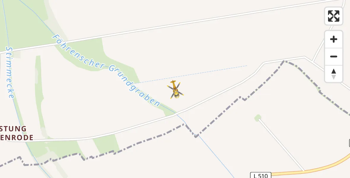 Flugroute Rettungshubschrauber Osterwieck - Osterwieck, 28 Februar 2026, 12:41