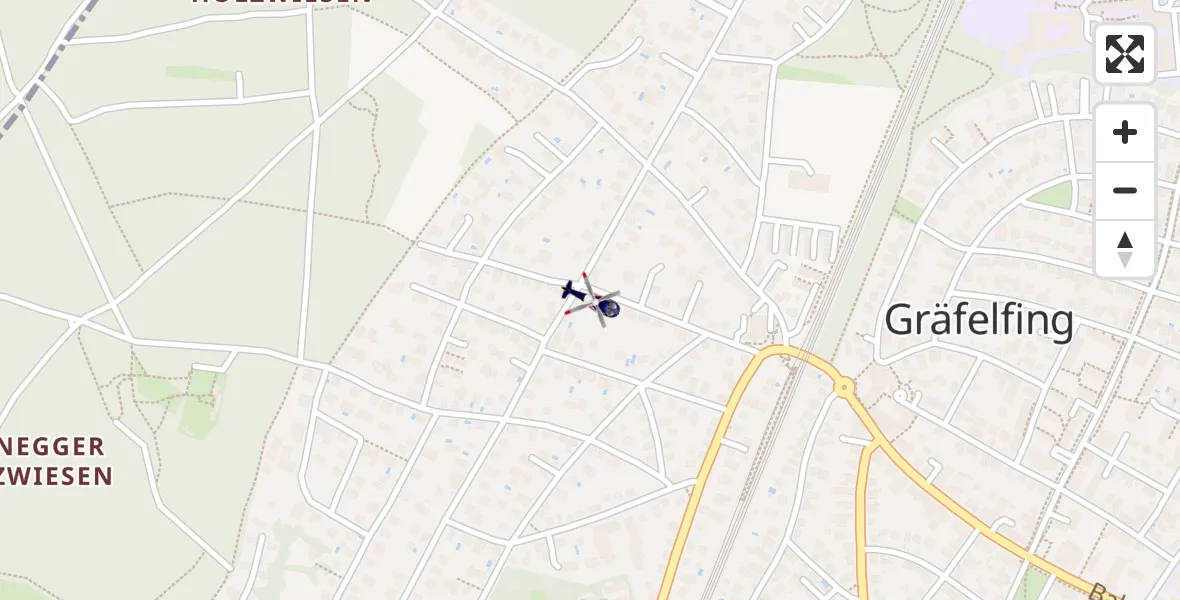 Routekaart van de vlucht: Polizeihubschrauber nach Gräfelfing