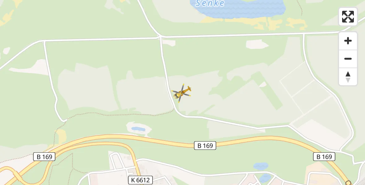 Flugroute Ambulanzhubschrauber Senftenberg - Senftenberg, 28 Februar 2026, 23:59