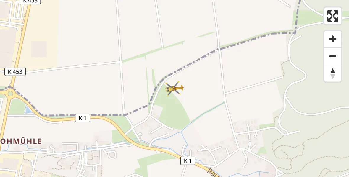 Routekaart van de vlucht: Ambulanzhubschrauber nach Bovenden