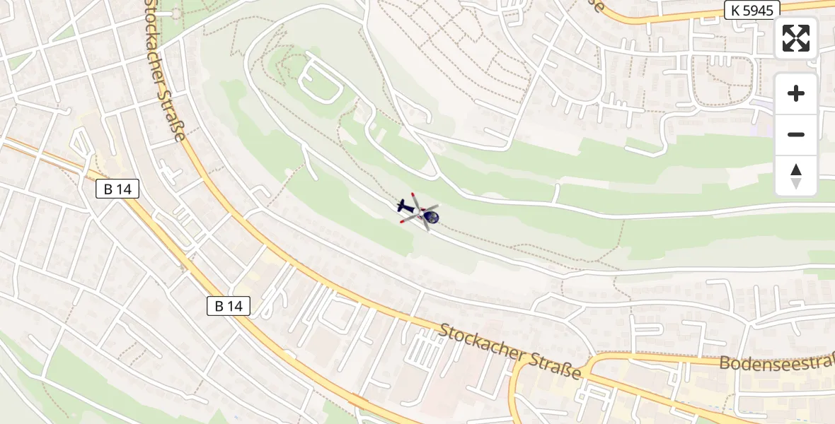 Flugroute Polizeihubschrauber Tuttlingen - Tuttlingen, 02 März 2026, 10:15