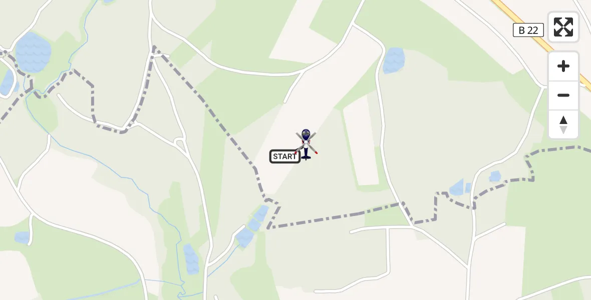 Flugroute Polizeihubschrauber Kirchendemenreuth - Kirchendemenreuth, 02 März 2026, 10:45